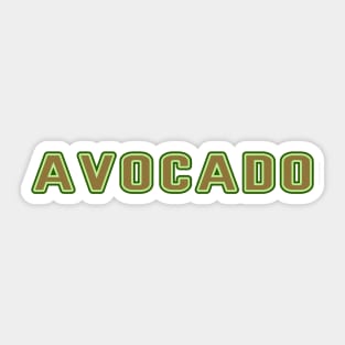 Avacado skin creamy avocados font Sticker